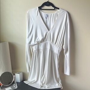 Halston Heritage White Long Sleeve Dress
